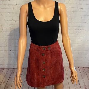 Anthropologie entro NWT pink corduroy boho skirt size Small